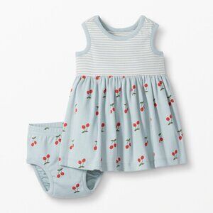 Hanna Andersson Organic Cotton Baby Dress & Bloomer Set - Size 6-12M